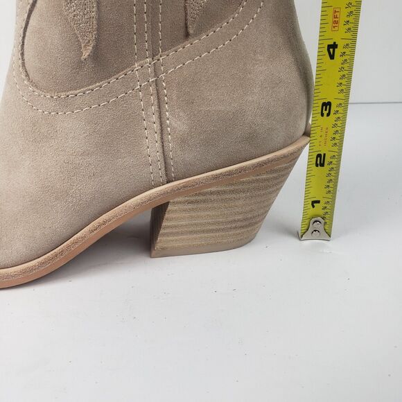 Dolce Vita Samare Western cowgirl tall Boots Suede beige Size 5 - Picture 3 of 16